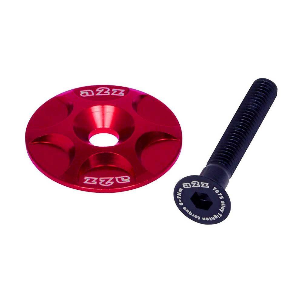 A2Z Anodised Alloy Bicycle Stem Headset Top Cap S-Cap-3 - Red - Sprocket & Gear