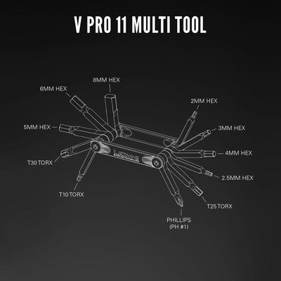 Lezyne V Pro 11 Compact Multi Tool - Sprocket & Gear