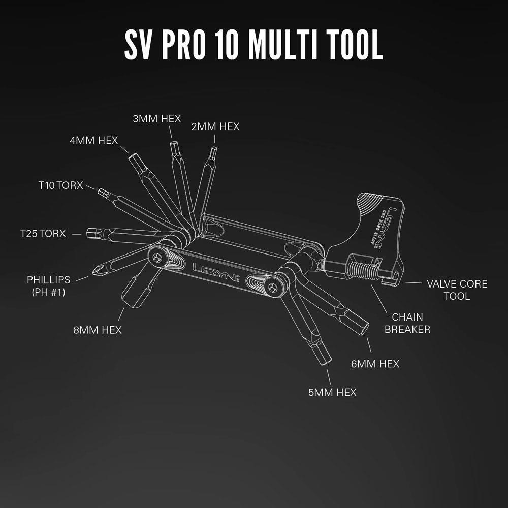 Lezyne SV Pro 10 Compact Multi Tool - Sprocket & Gear