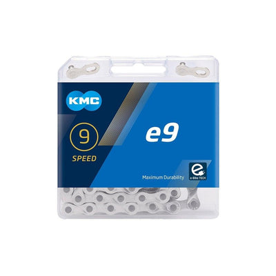 KMC e9 9 Speed Chain Silver 136 Link