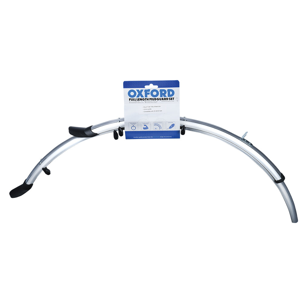 Oxford 700c/27'' Std Wide 41mm Mudguards Silver