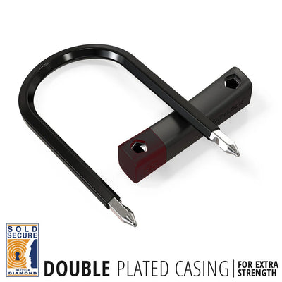 SeatyLock Mason 8.6" / 22 cm U-Lock Sold Secure Diamond - Black