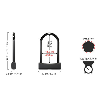 SeatyLock Mason U-Lock - Ex Display
