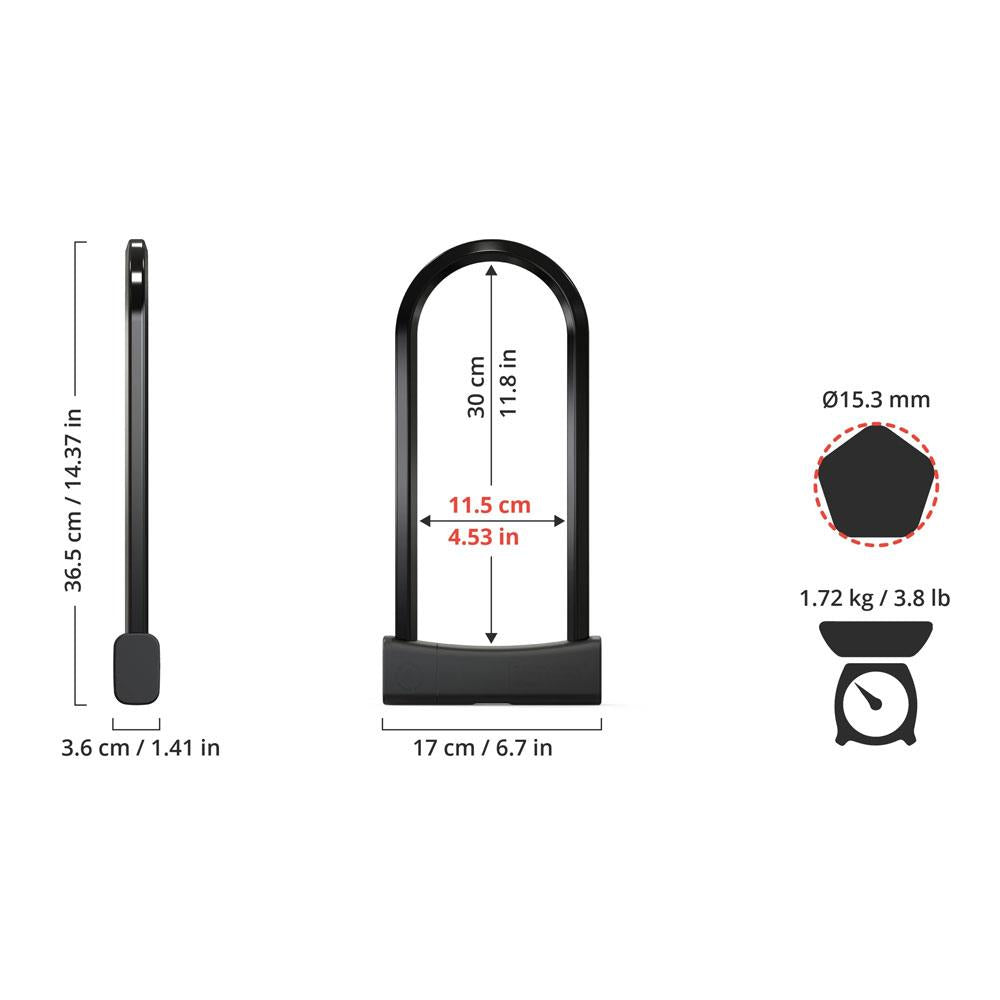 SeatyLock Mason 30 cm U-Lock Sold Secure Diamond