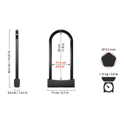 SeatyLock Mason 30 cm U-Lock Sold Secure Diamond
