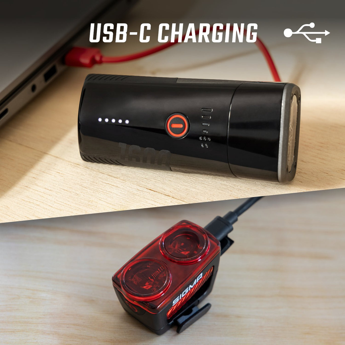 Sigma Buster 1600 & RL 150 Bike Front and Rear Light set