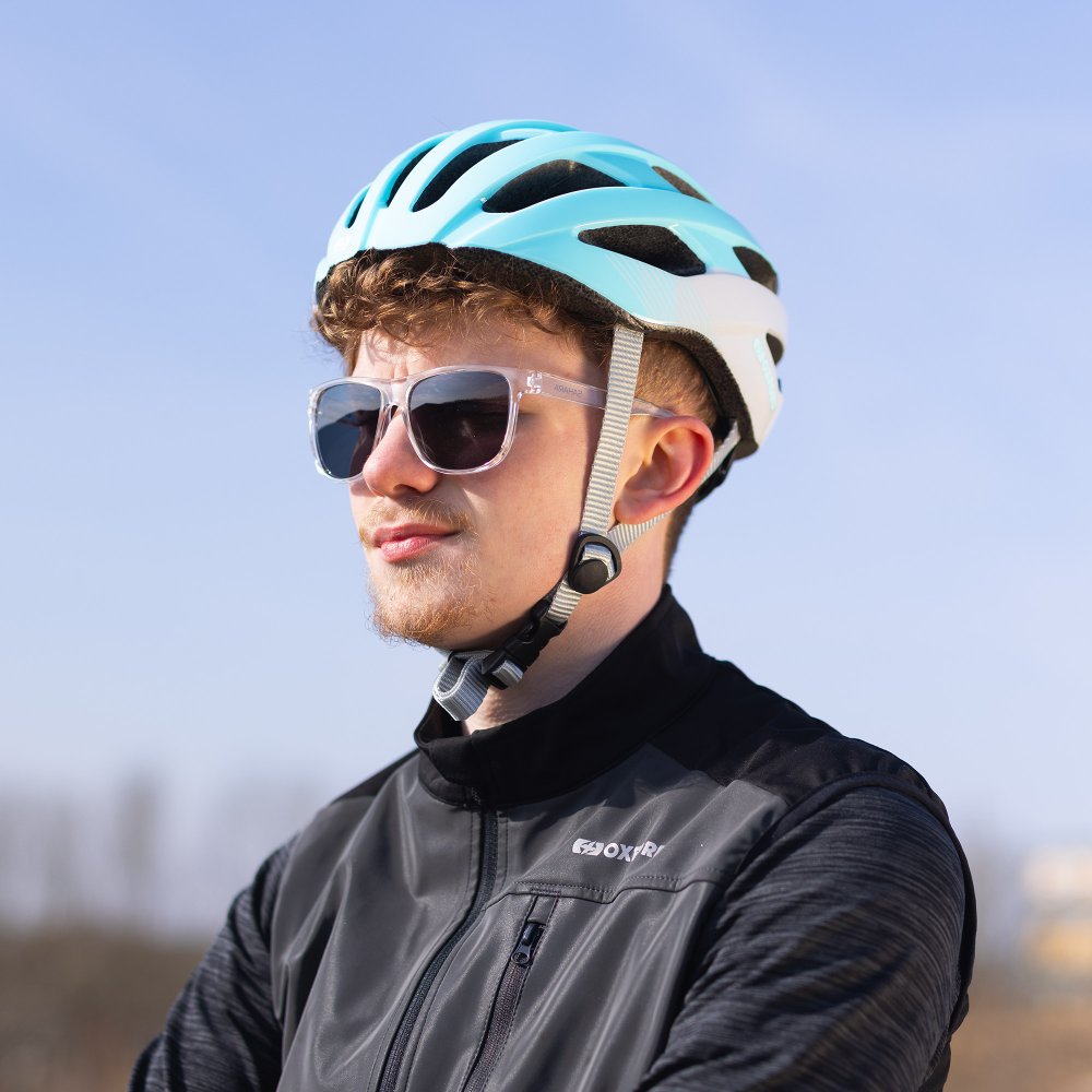 Oxford Cycling Sunglasses Sahara Clear Frame Smoke Lens