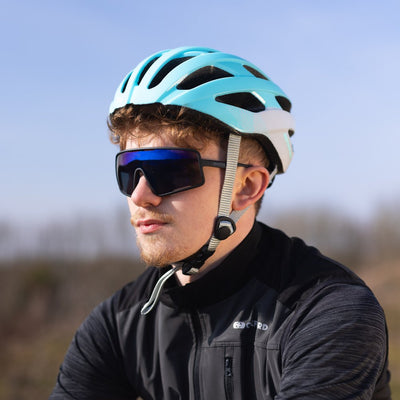 Oxford Cycling Sunglasses Sentiero Black Frame Blue Lens