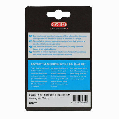 Elvedes 6908T Organic Super Soft Disc Brake Pads for Campagnolo