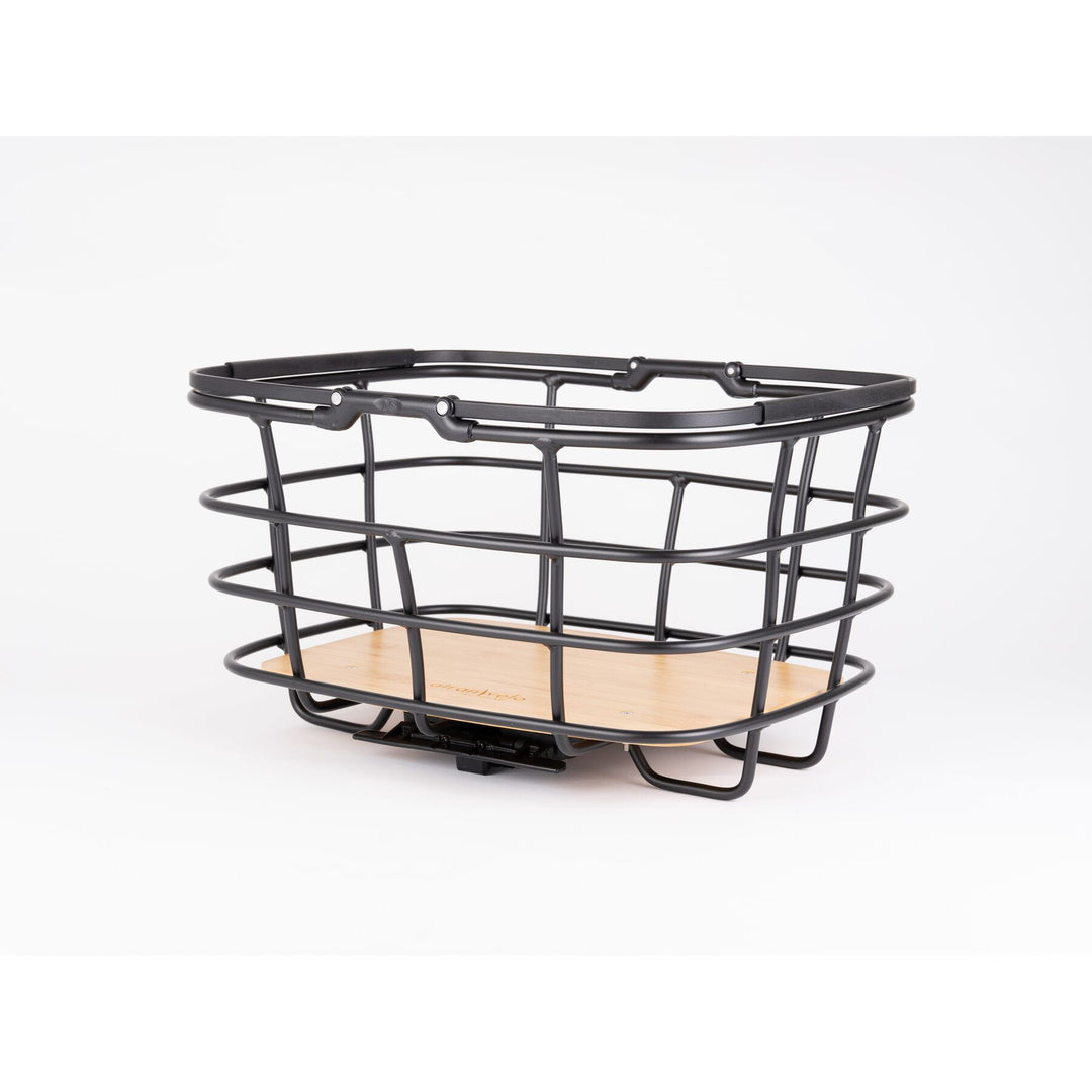 AtranVelo Cycle Basket AVS DUO Large Bamboo Base 27 Litre