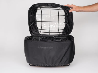 AtranVelo Rainy Duo Cycle Basket Rain Cover With Window