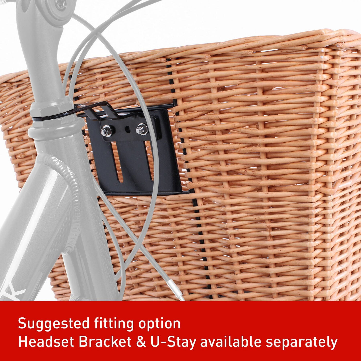 M Part Spitalfields Rectangular Bike Wicker Basket