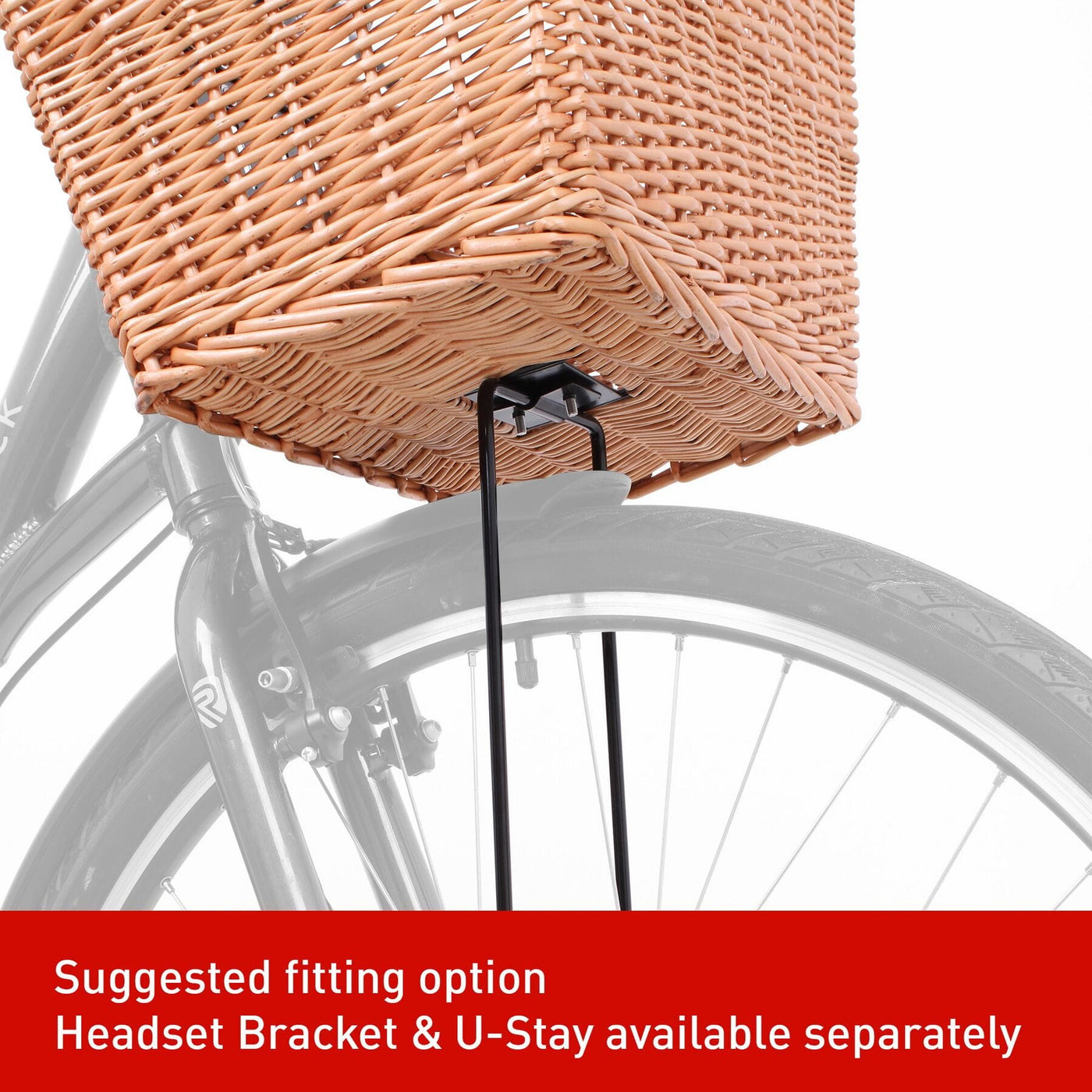 M Part Spitalfields Rectangular Bike Wicker Basket