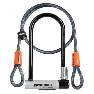 Kryptonite Kryptolok Standard U-Lock with 4 foot Kryptoflex cable