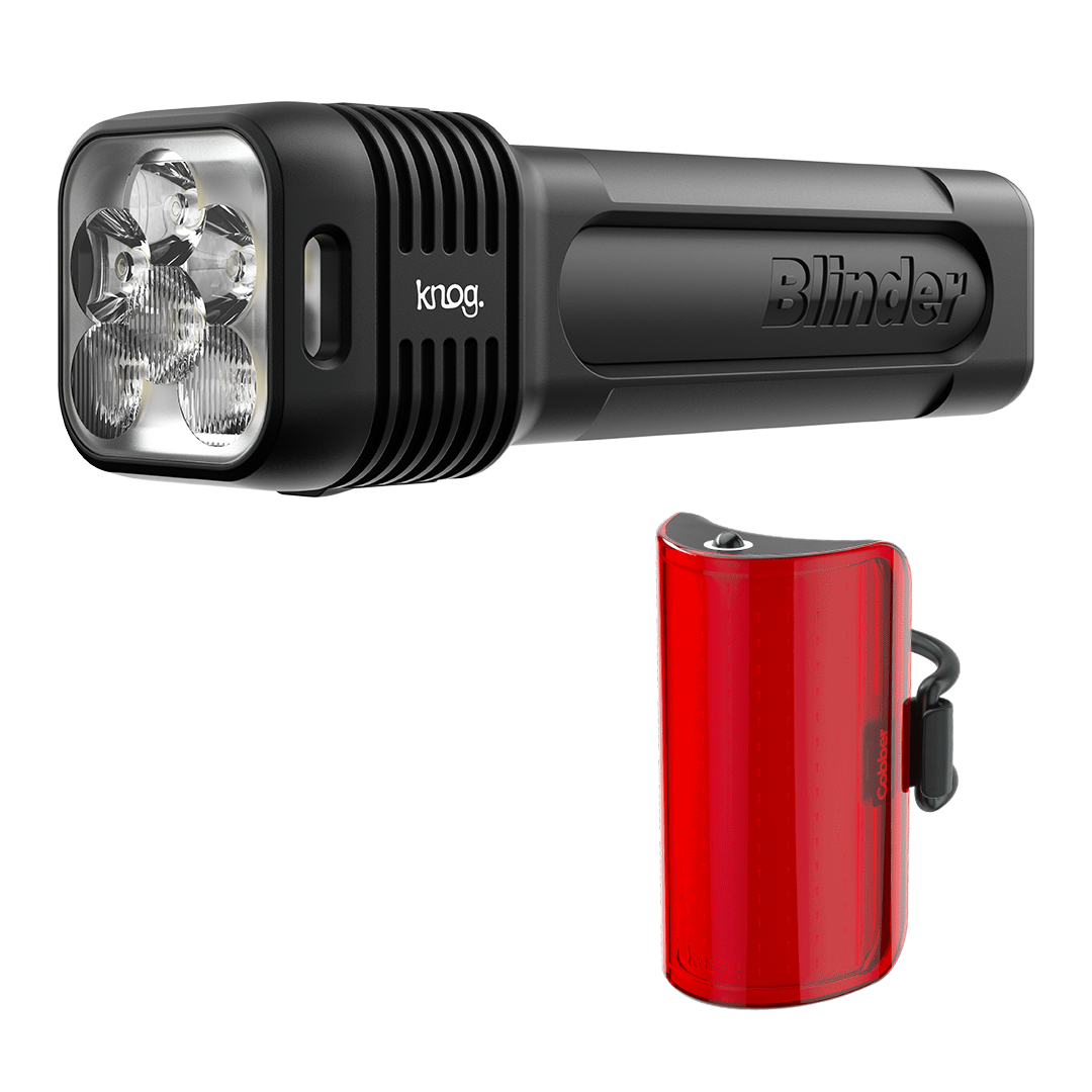 Knog Blinder Pro 1300 + Cobber Med 170 Bike Light Set