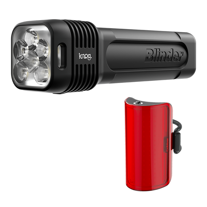 Knog Blinder Pro 1300 + Cobber Med 170 Bike Light Set