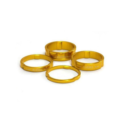 A2Z Anodised 1-1.8" Bicycle Headset Spacers 3/5/8/10mm - Gold - Sprocket & Gear