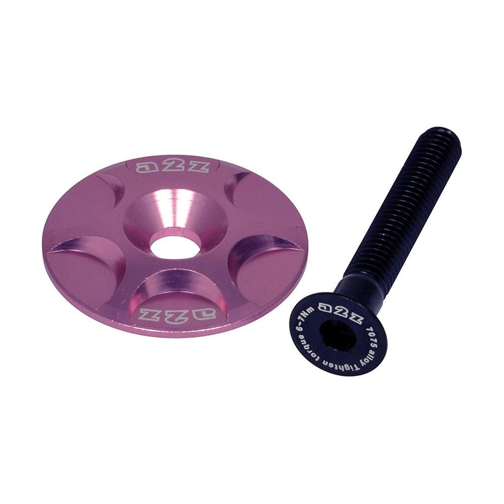 A2Z Anodised Alloy Bicycle Stem Headset Top Cap S-Cap-9 - Pink - Sprocket & Gear