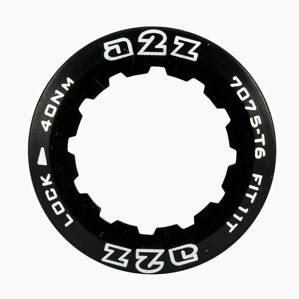 A2Z Anodised Alloy Cassette Lock Ring Shimano SRAM 11t - Black - Sprocket & Gear