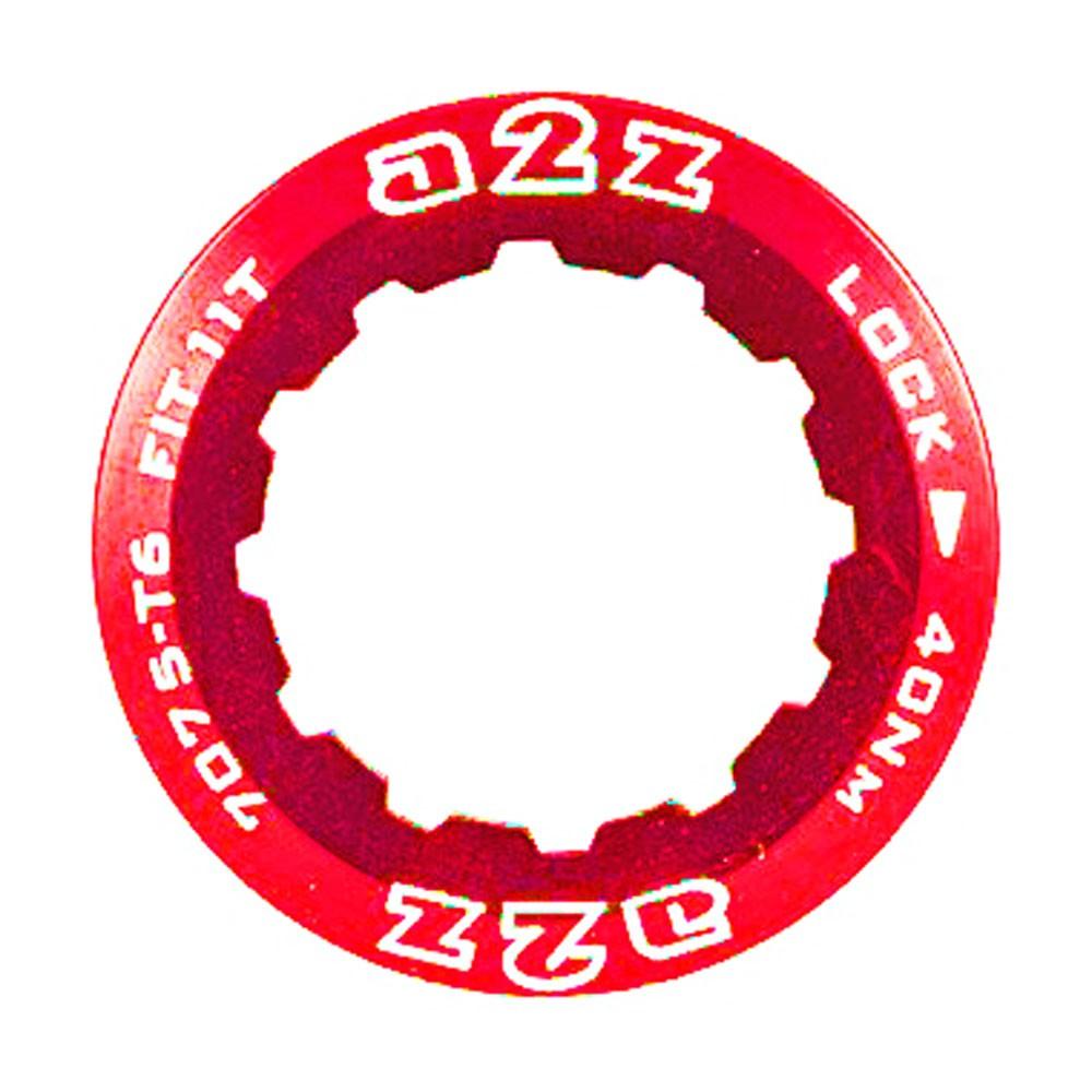 A2Z Anodised Alloy Cassette Lock Ring Shimano SRAM 11t - Red - Sprocket & Gear