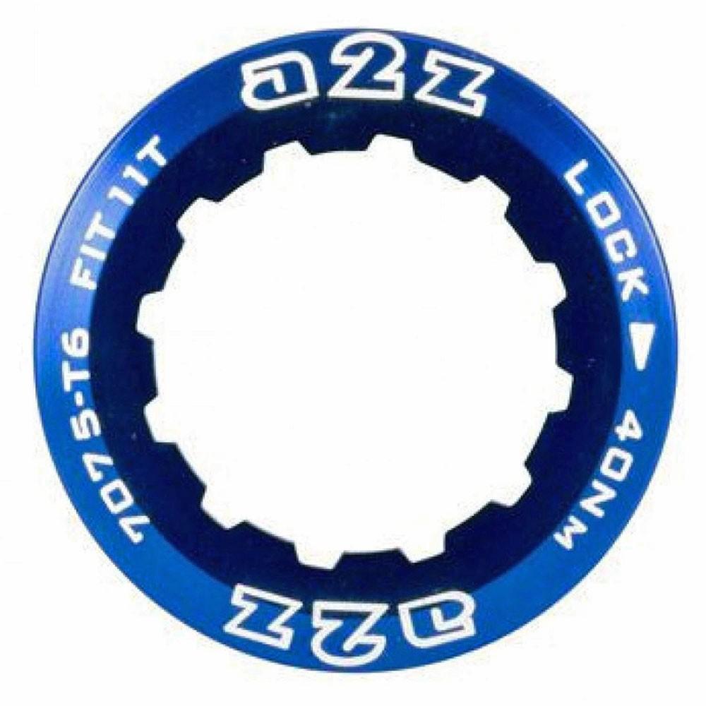 A2Z Anodised Alloy Cassette Lock Ring Shimano SRAM 11t - Blue - Sprocket & Gear