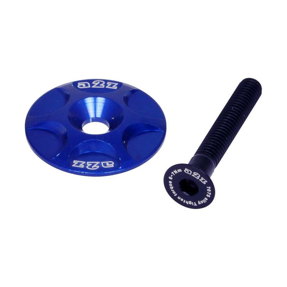 A2Z Anodised Alloy Bicycle Stem Headset Top Cap S-Cap-4 - Blue - Sprocket & Gear