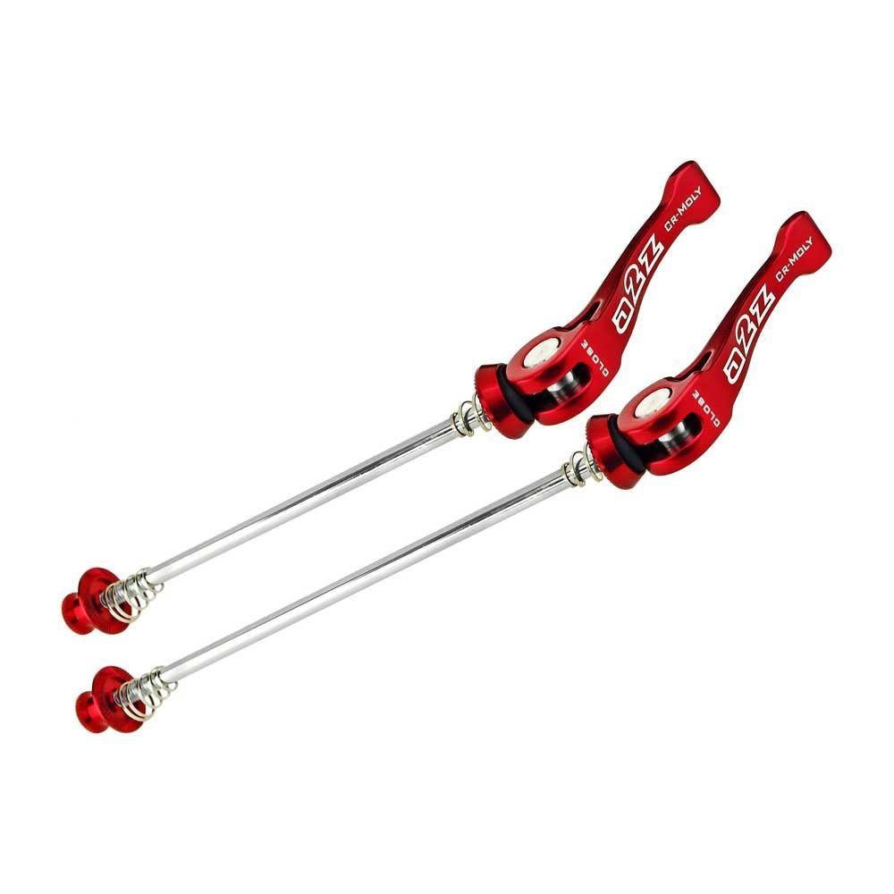 A2Z Anodised Alloy Quick Release Cycle Wheel Levers Skewers QR-CR-3 - Red - Sprocket & Gear