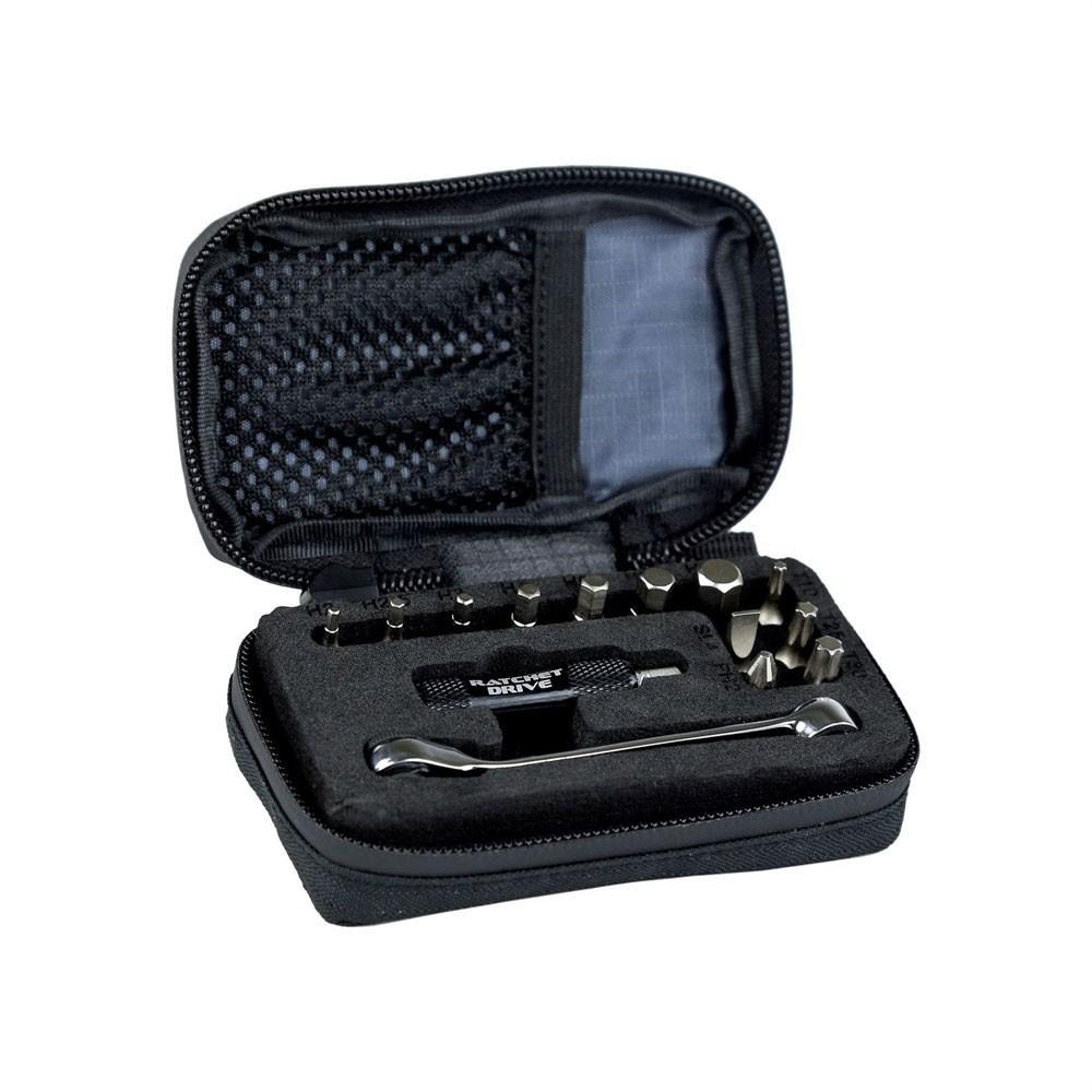 Lezyne Ratchet Kit Compact Portable Precision Tool Kit Torx Hex 12 Bits - Black - Sprocket & Gear