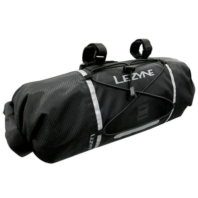 Lezyne Bar Caddy Touring Cycle Handlebar Bag Weatherproof 7 Litre - Black - Sprocket & Gear