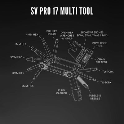 Lezyne SV Pro 17 Compact Multi Tool - Sprocket & Gear