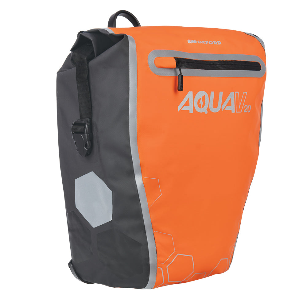 Oxford Aqua V 20 Single QR Pannier Bag Orange/Black