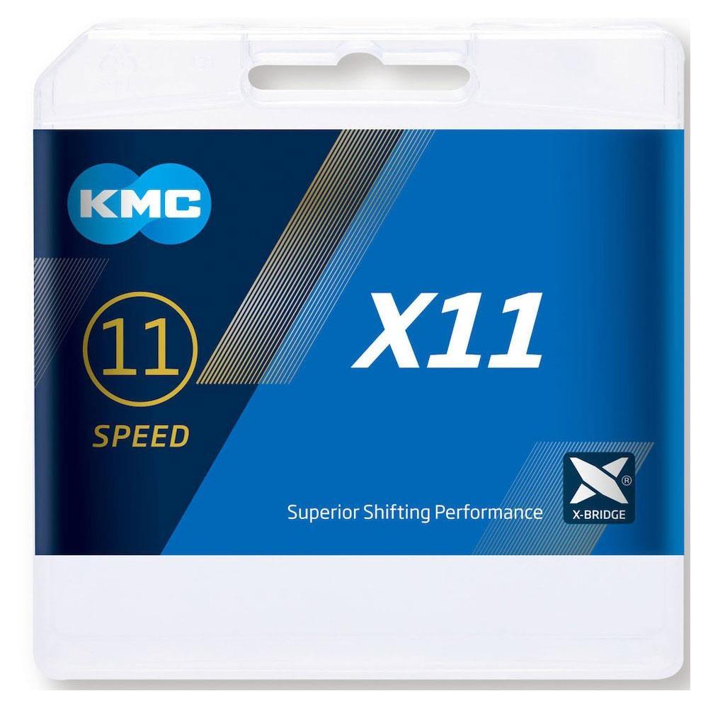 KMC X11 11 Speed Chain Silver Black 118 Link - Sprocket & Gear