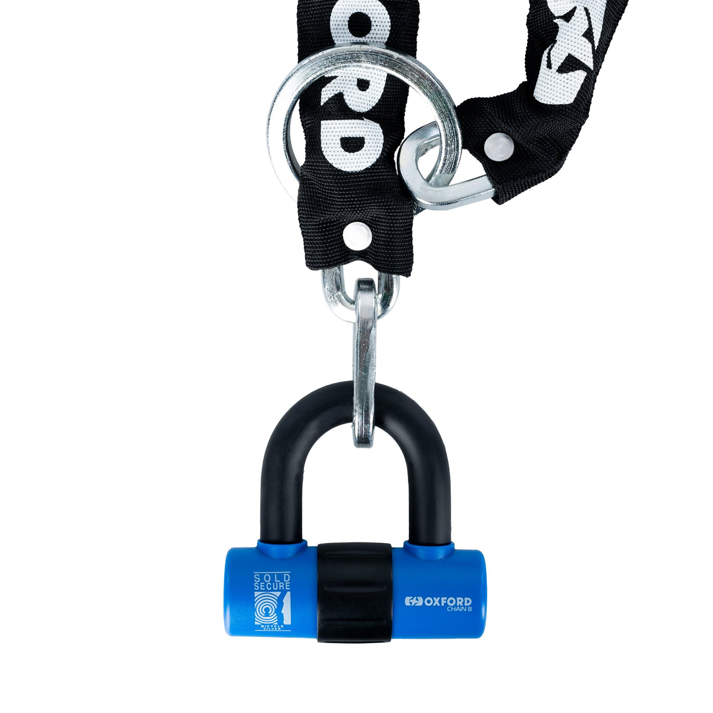 Oxford Chain 8 Chain Lock & Mini Shackle 10mm x 1000mm Bike Lock