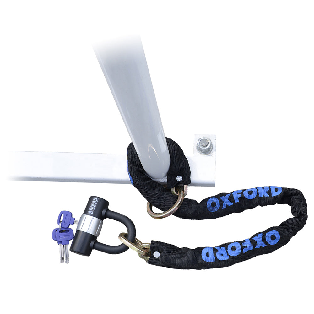 Oxford Chain 8 Chain Lock & Mini Shackle 8mm x 1000mm Bike Lock