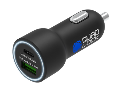 QuadLock Dual USB 12V Car Charger