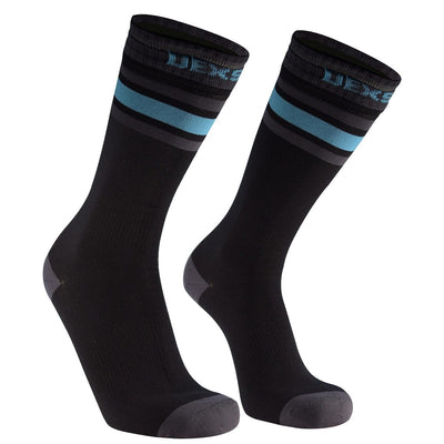 Dexshell Waterproof Ultra Dri Sports Socks Aqua Blue stripe