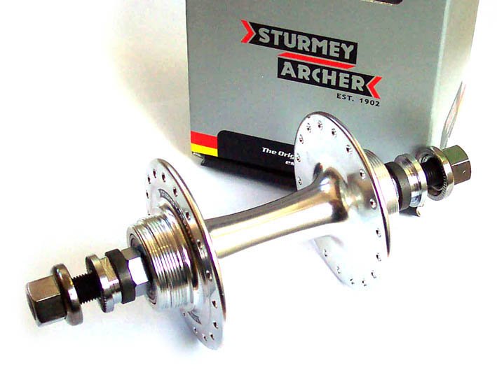 Sturmey Archer Hub HBT30 Fixed/Free 32H Silver
